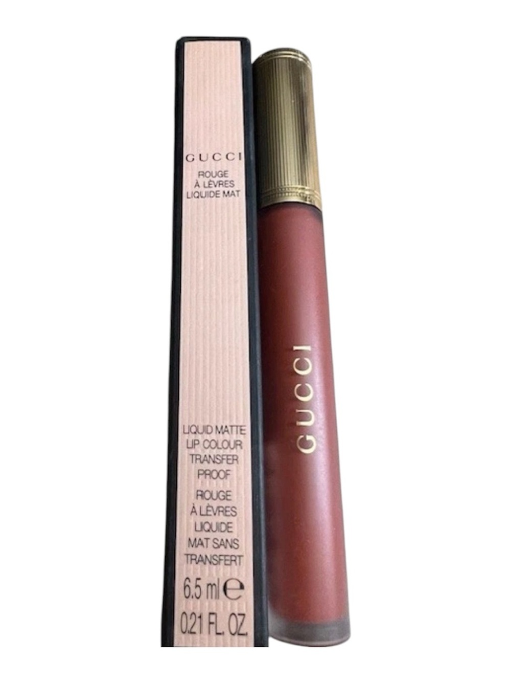 Gucci Rouge A Levres Liquid Matte Lip Colour Transfer Proof JANET RUST 505 NIB